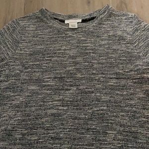 Urban Romantics gray, white flutter sleeve crop